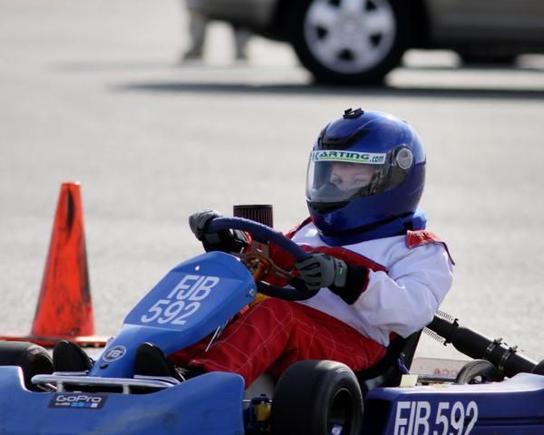 My son karting at California speedway