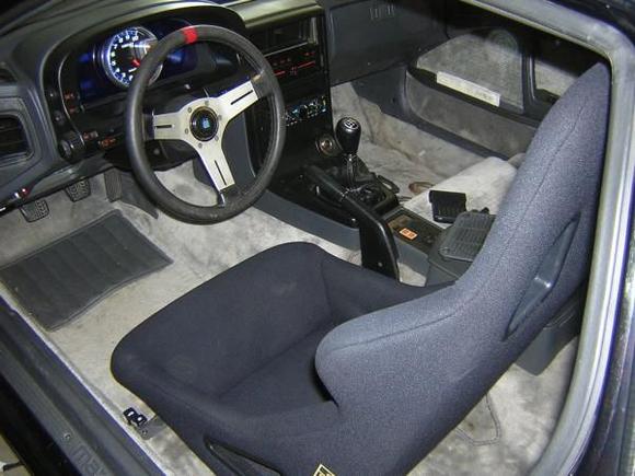 Another view of the seat and steering wheel