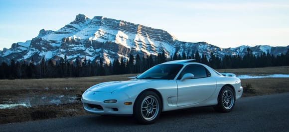 My 1994 RX-7  in the mountains near Banff