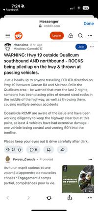 We woke to someone's wife forwarding this message and showing concern. Later that day we learned that a jeep had gone off the road the night before after hitting a bolder. 