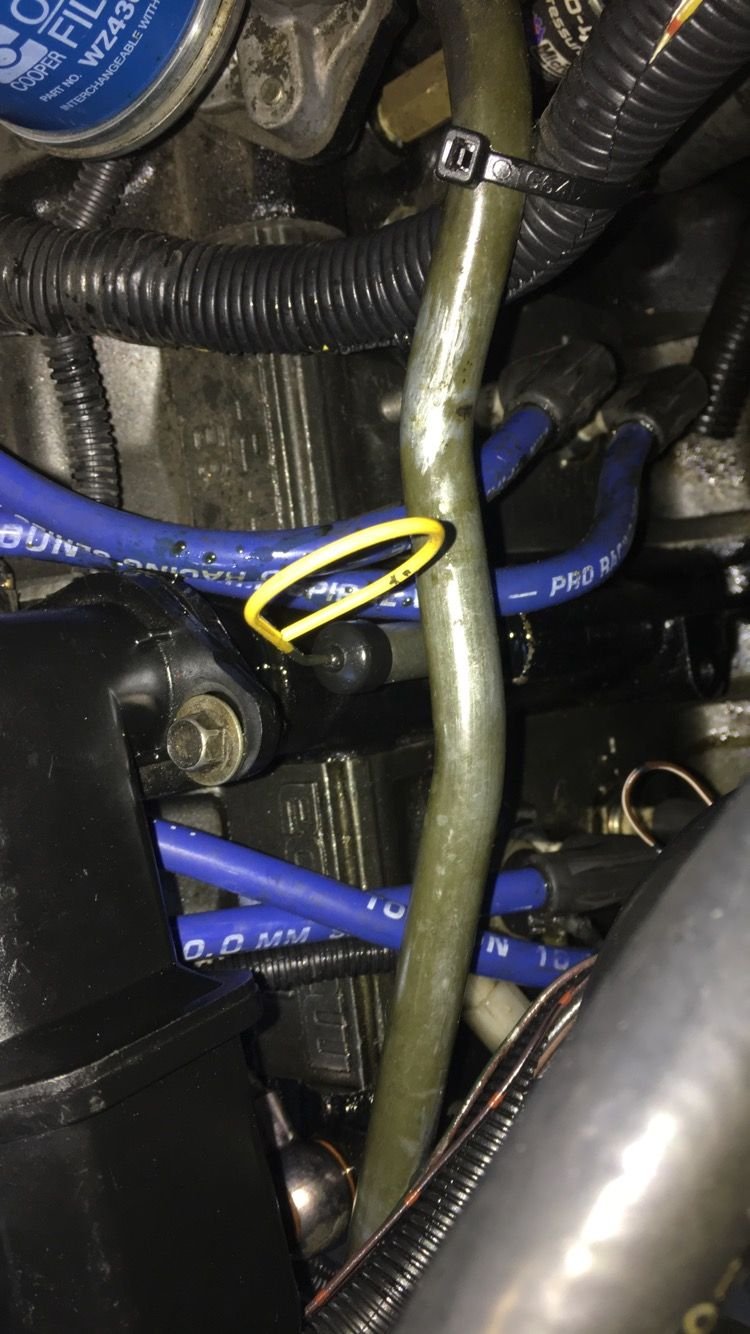 Oil leak around oil filler neck to center plate Mazda