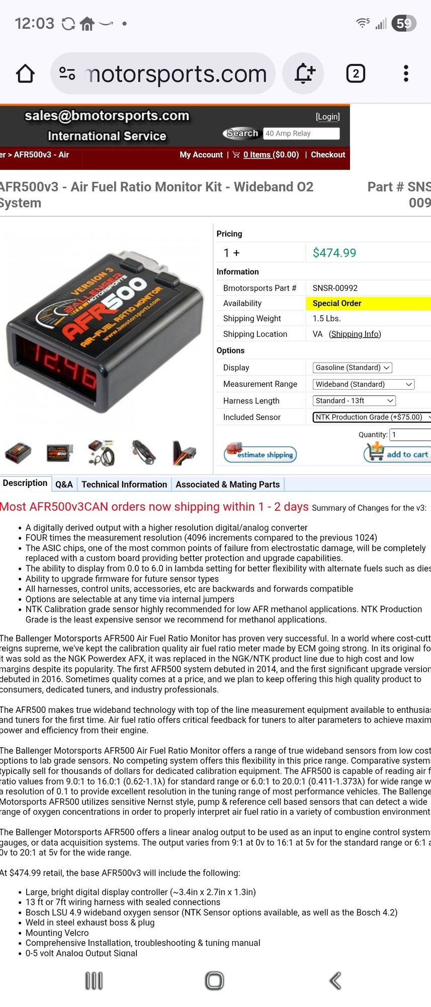 Engine - Electrical - NGK wideband ◇NTK 02 sensor ◇Speed hut digital - Used - Mineola, NY 11501, United States