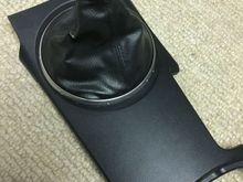 Shift boot w/ trans tunnel cover $40, small tear on shift boot see photo