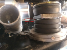 Passenger Motor Mount bracket issue: does not provide enough clearance for comp. inlet coupler.