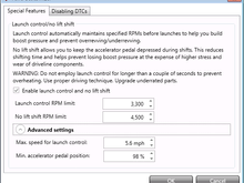 VersaTuner Launch Control and No-Lift-Shift Customization