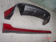 MS style rear bumper and side skirt
