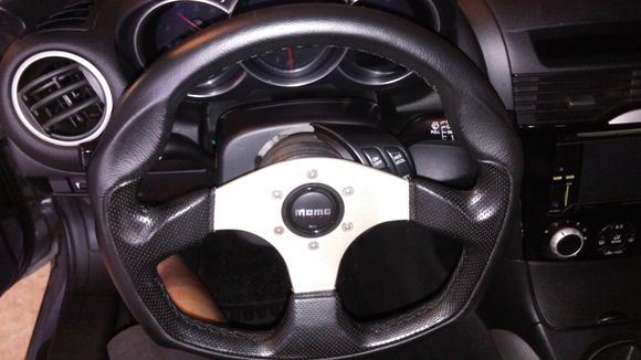 Tbis is the final product functional cruise control buttons and aftermarket steering wheel with MOMO hub.