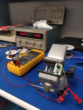 Testing with power supply @ 5V