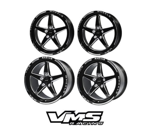 Vms wheels 
18x9.5 35et 
18x10.5 48et