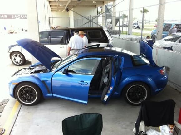 Sebring Raceway, in the pits.
