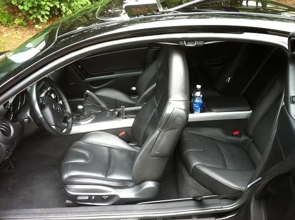 Almost Stock interior. I have perforated shift boot, e-brake and armrest.