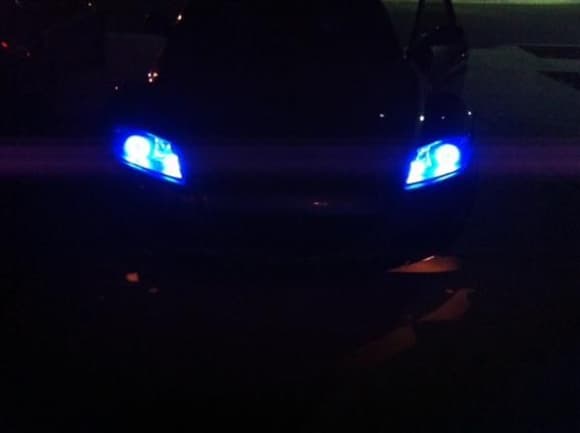 Received the new passenger headlight and added Oracle Demon Eyes.

Not as easy as they make it look in the youtube video but hey kept me busy for a day :) Wired to the driving lights.