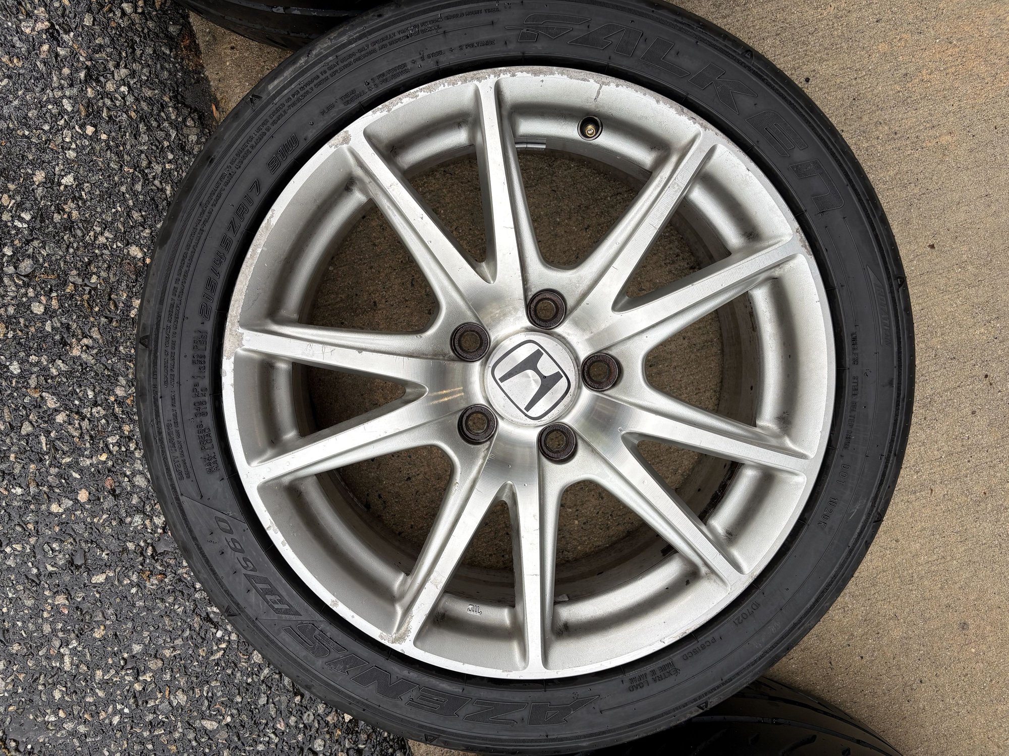 Wheels and Tires/Axles - OEM AP2v1 Wheels with RT660 tires - Used - 2000 to 2009 Honda S2000 - Westwood, NJ 07675, United States