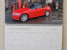 November 2023, S2000 wall calendar.