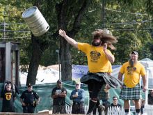 Keg Toss...  D'uh!
