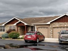 Three car attached garage.