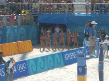 Dancers line up