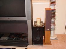 Powered Subwoofer and Right Floor Standing Speaker