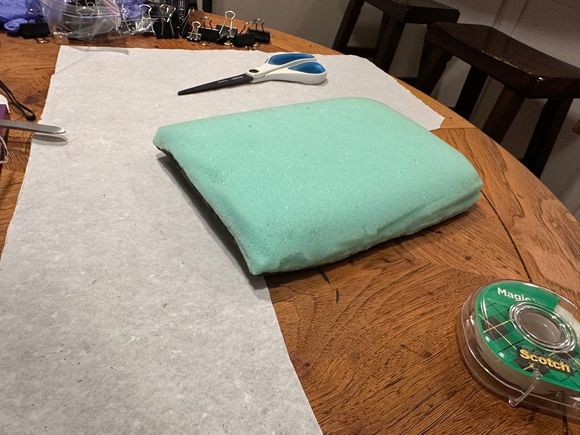 I bough some leather armrest covering from the Tuning Shop (Amazon and eBay). Came from England, supple leather. Figured I would cushion the arm rest so I can actually rest my arm on it. I used Super 77 adhesive spray and some foam from Joann's. 