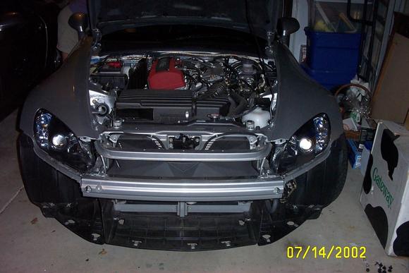 No front bumper-YIKES