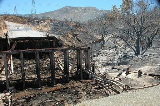 July 26, 2004 Aliso burned bridge