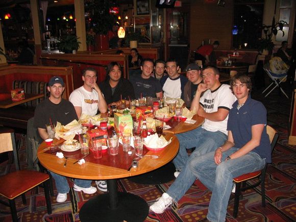 LC.. meeting up after the track at Red Robin