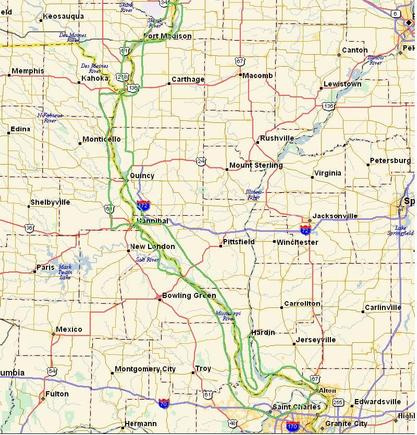 St. Louis to Burlington via Hannibal
