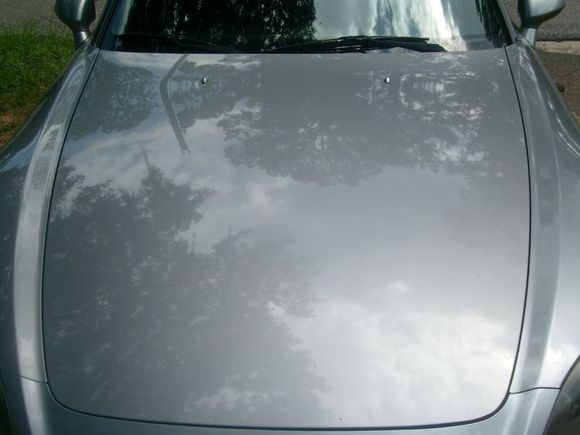 Aluminum hood in good shape.  A few dimple dings...