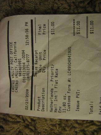 Receipt - Pic 1 of 3
