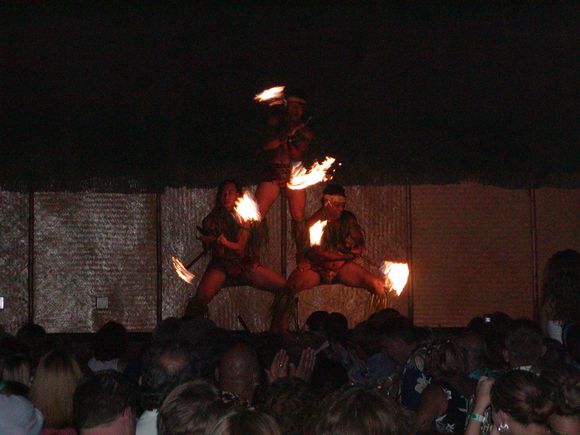 Luau dancers fire #5