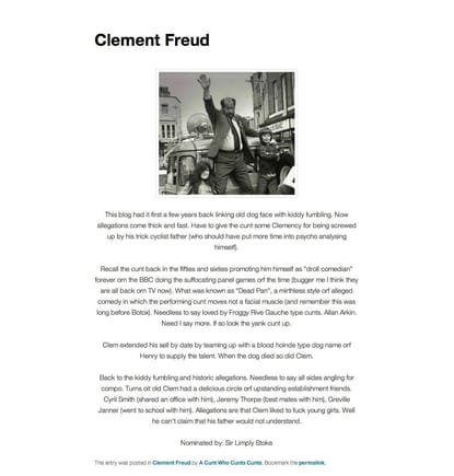 Clement Freud comment
