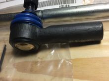 Here is the End tie rod. There have a stamp wit a long number. I was looking to see the name Mevotech. I can not find it. I think I may paint this part wit silver color to prevent the rust. 