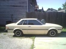 my 1981 Toyota Corolla hardtop 3tc 1.8
all original except for the straight pipe and tanabe lowering springs..