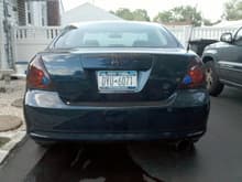 tinted tail lights with blue reverse bulbs