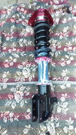 Front coilover set at max height
