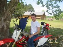 Mines in the back. but hey who doesnt love riding a CRF 450R lol