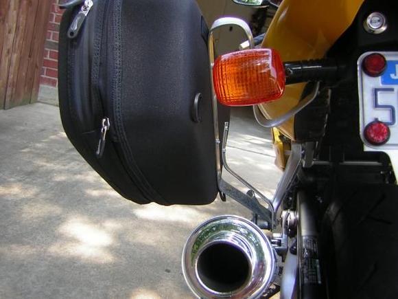 Saddleman Semi-rigid bags with home made mounts.