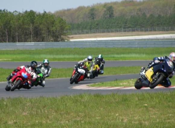 Riding in the pack.