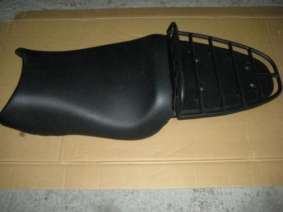 mono seat with integrated cargo rack