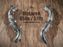 Fi Exhaust for McLaren 570S– Aluminum Heat Shield DownPipe.