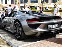 Stunning Porsche 918 Spyder at the Porsche Concours d'Elegance in Kuwait. You also see other supercars such as the 911 R, Carrera GT, and 959. What a phenomenal generation of Porsches united together. Thanks to Imran Mazhar.