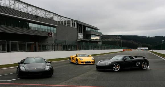 All 3 of them were lapping spa Francorchamps yesterday. Lovely sight...