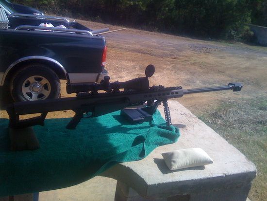 A gentleman brought a .50 cal M82-A1 to the range Its been a while since ive seen one of these... at $4 a shot he wasnt willing to share (understandably)