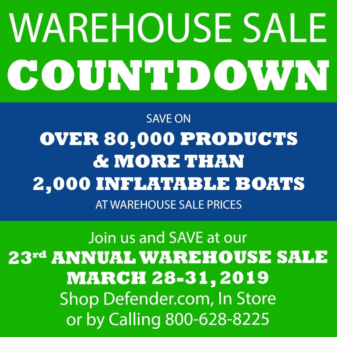 Save the Date for Defender's 23rd Annual Warehouse Sale - The Hull Truth -  Boating and Fishing Forum