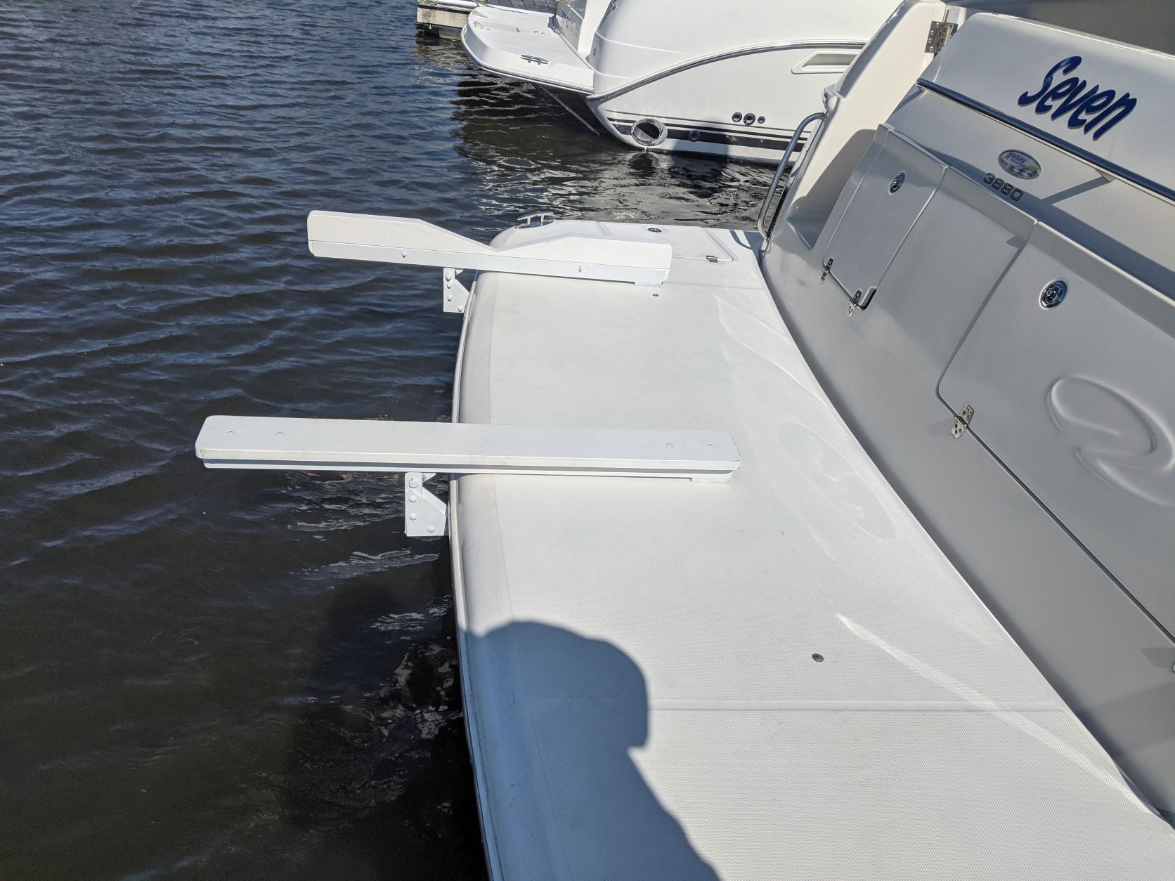 Dinghy davit systems and dinghy davits for inflatable boat davit systems.