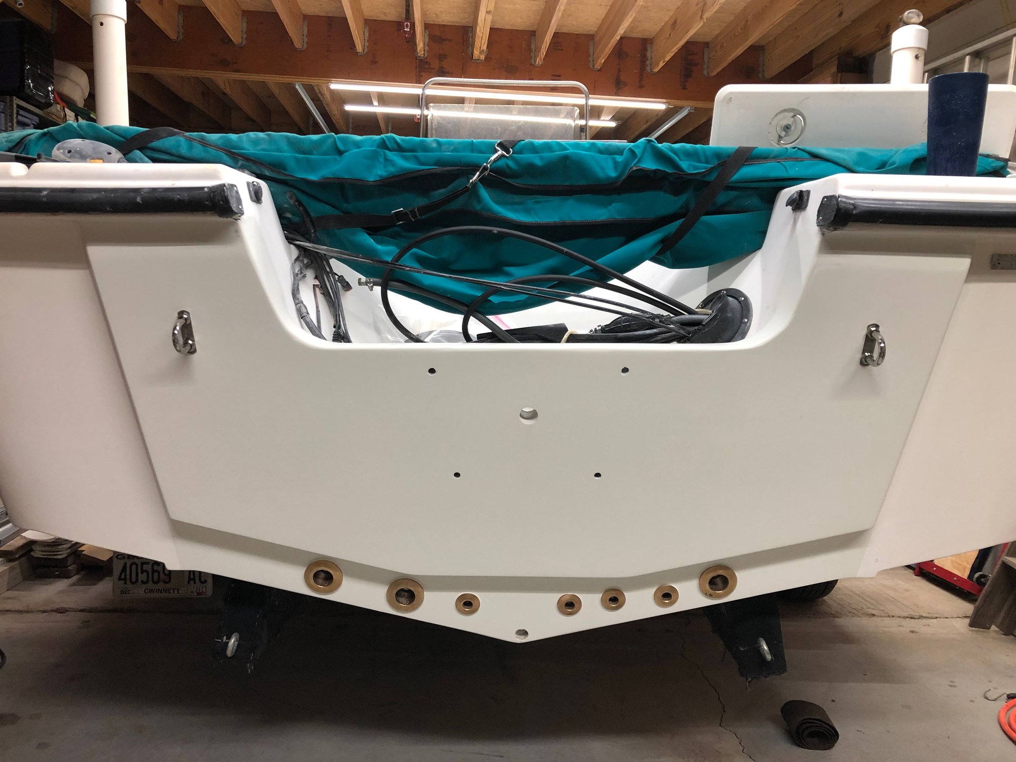 Replaced transom with Pourable Compound The Hull Truth Boating and