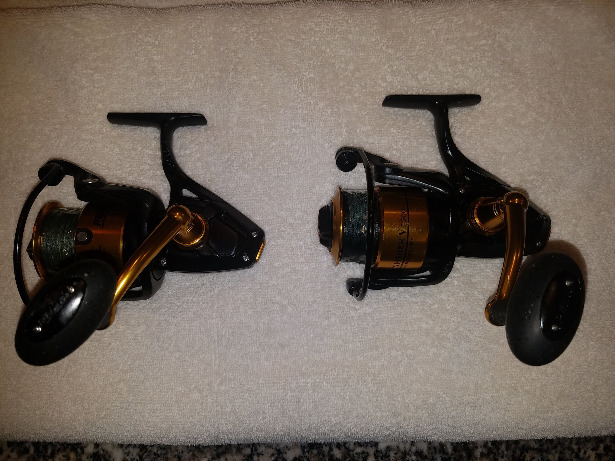 Pair of Penn Rods (Rampage Spinning) and Reels (Spinfisher V 5500