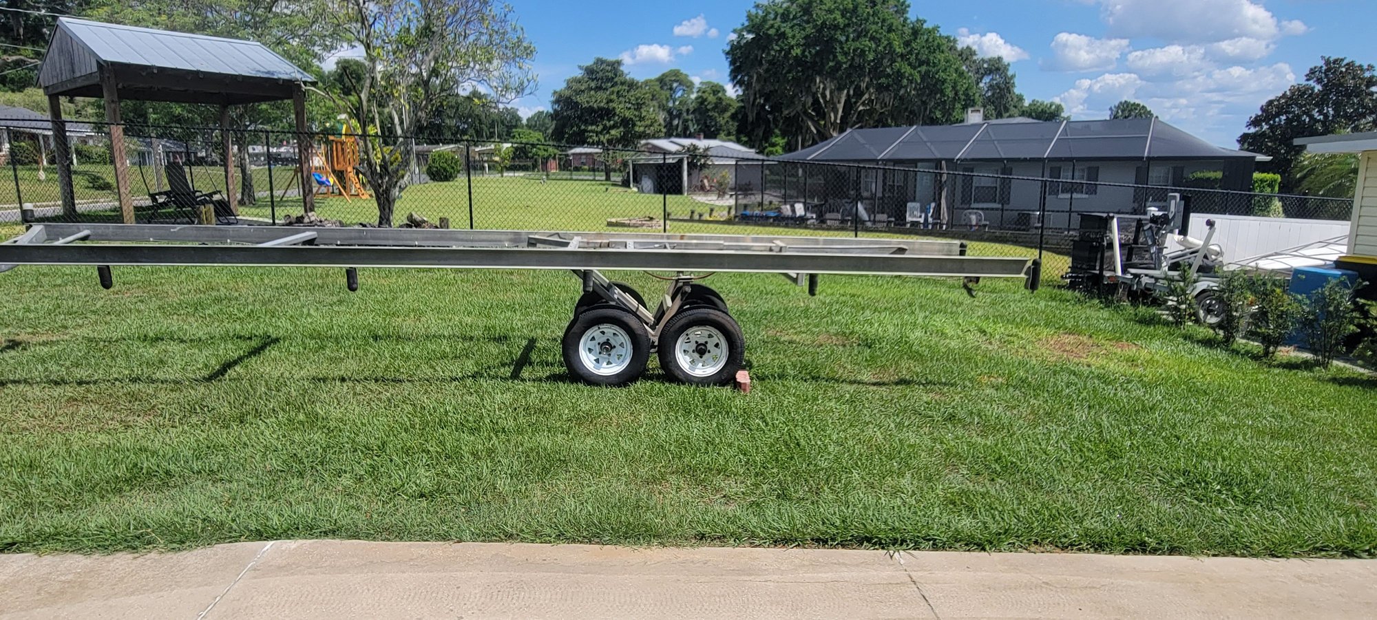 24' galvanized tandem scissor lift pontoon trailer The Hull Truth