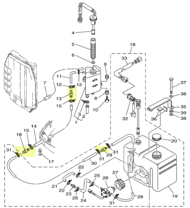 Yamaha ox66 150 HP engine oil reservoir check valve The Hull Truth