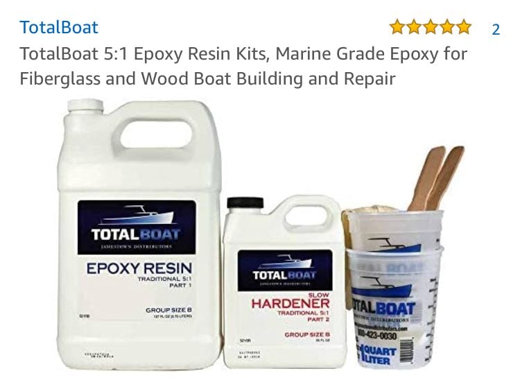 TotalBoat 5:1 Marine Epoxy Resin Gallon (Size B)